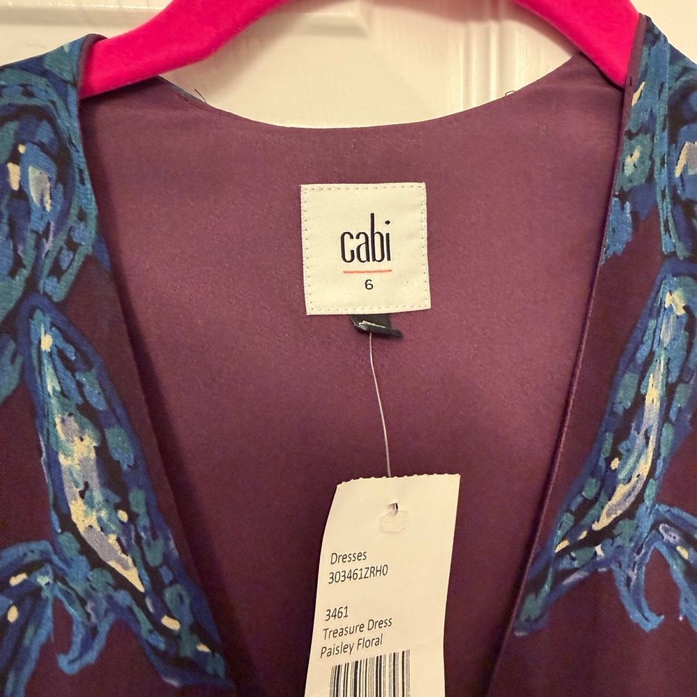 CAbi Navy and Burgundy Paisley Maxi Dress - Picture 4 of 4